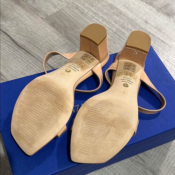 Stuart Weitzman Women's Nude Heeled Sandals - Picture 7 of 11